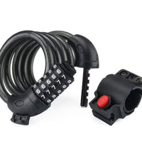 EcoBike 5-digit combination bike lock 12mm 1200mm cable black blue green orange — best combination bike lock Australia
