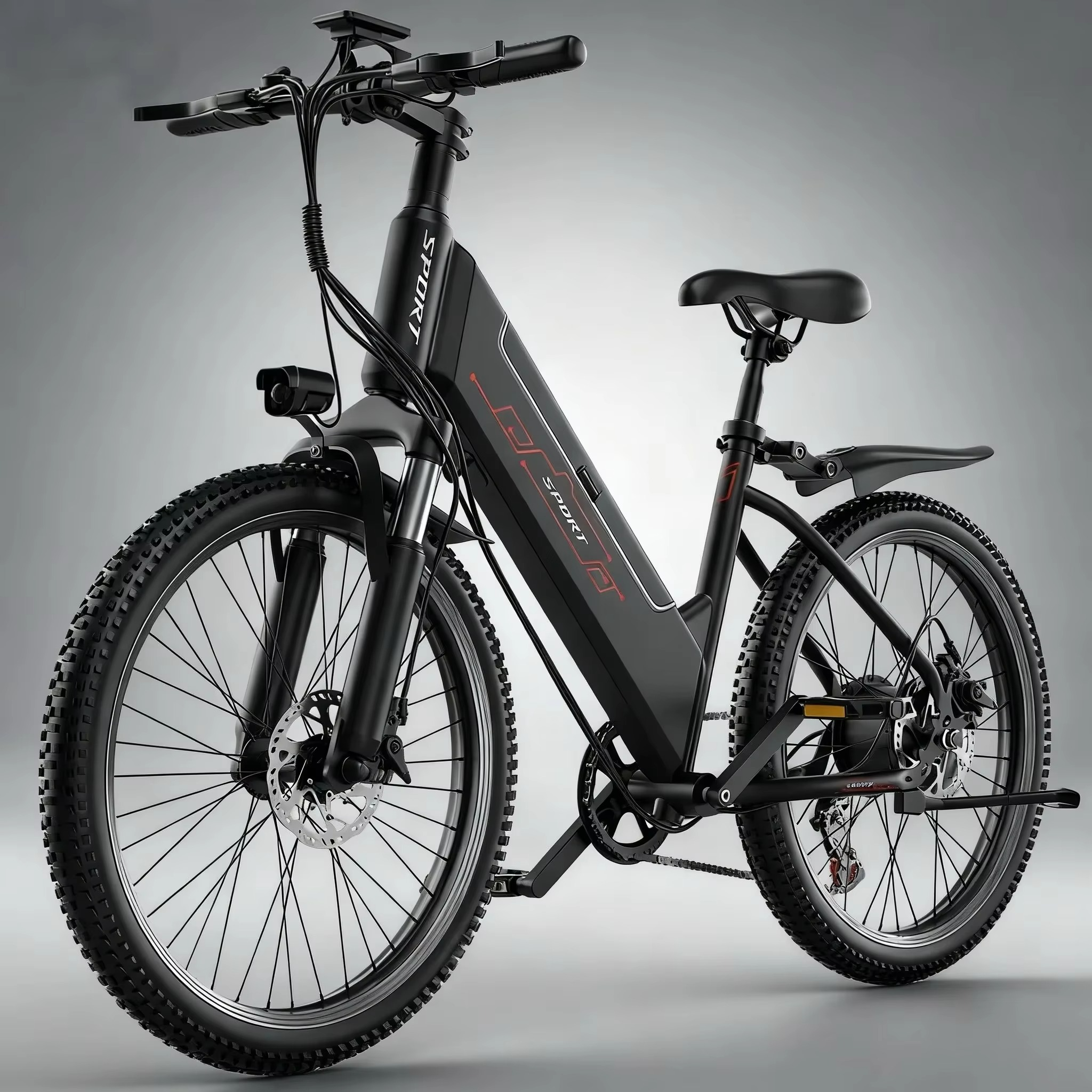 EcoBike Alpine 500W electric mountain bike Australia black — buy affordable electric mountain bike online EcoBike free shipping