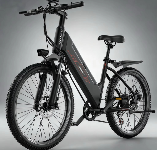 EcoBike Alpine 500W electric mountain bike Australia black — buy affordable electric mountain bike online EcoBike free shipping