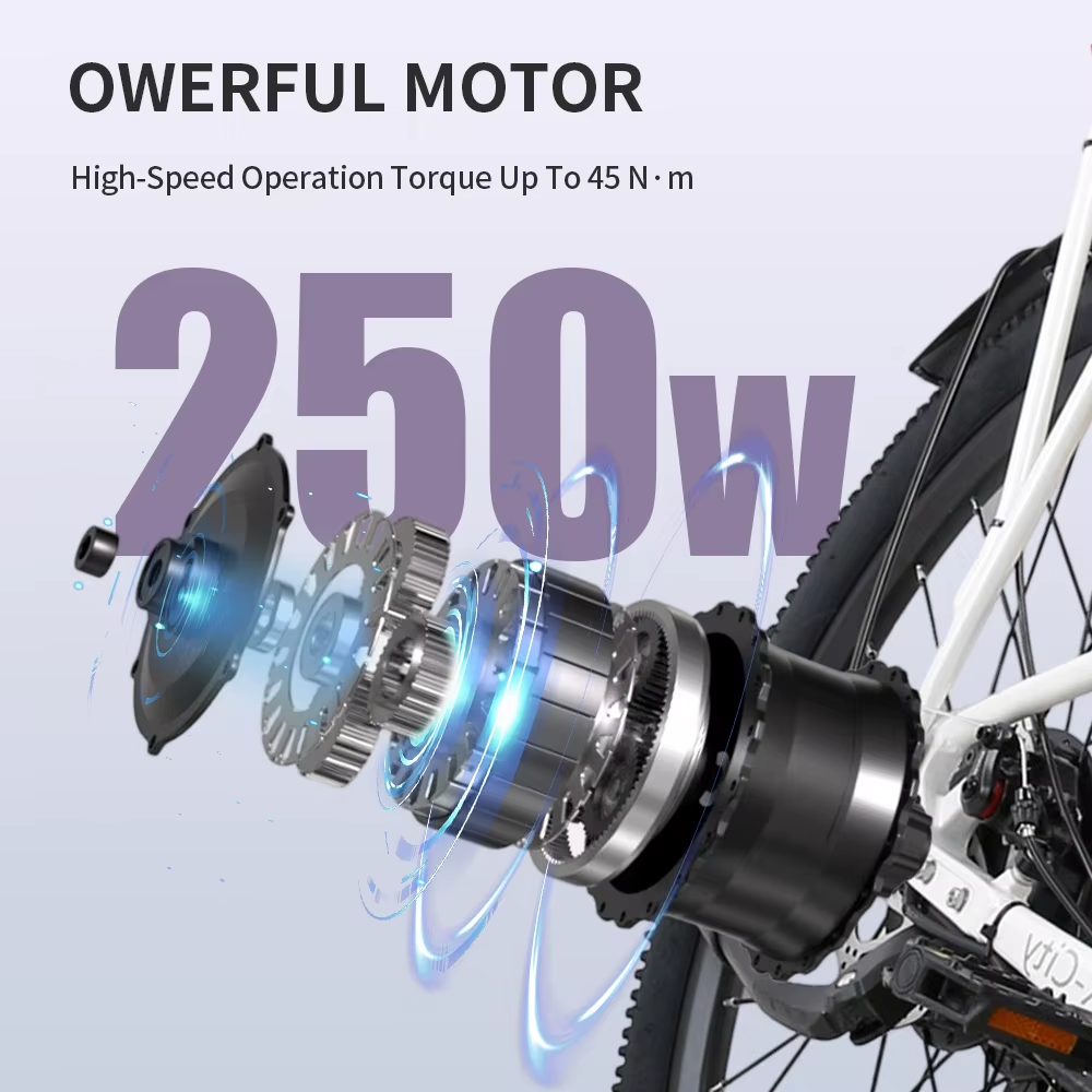EcoBike Breeze 250W brushless motor 45Nm city electric bike Australia — buy electric commuter bike online free shipping