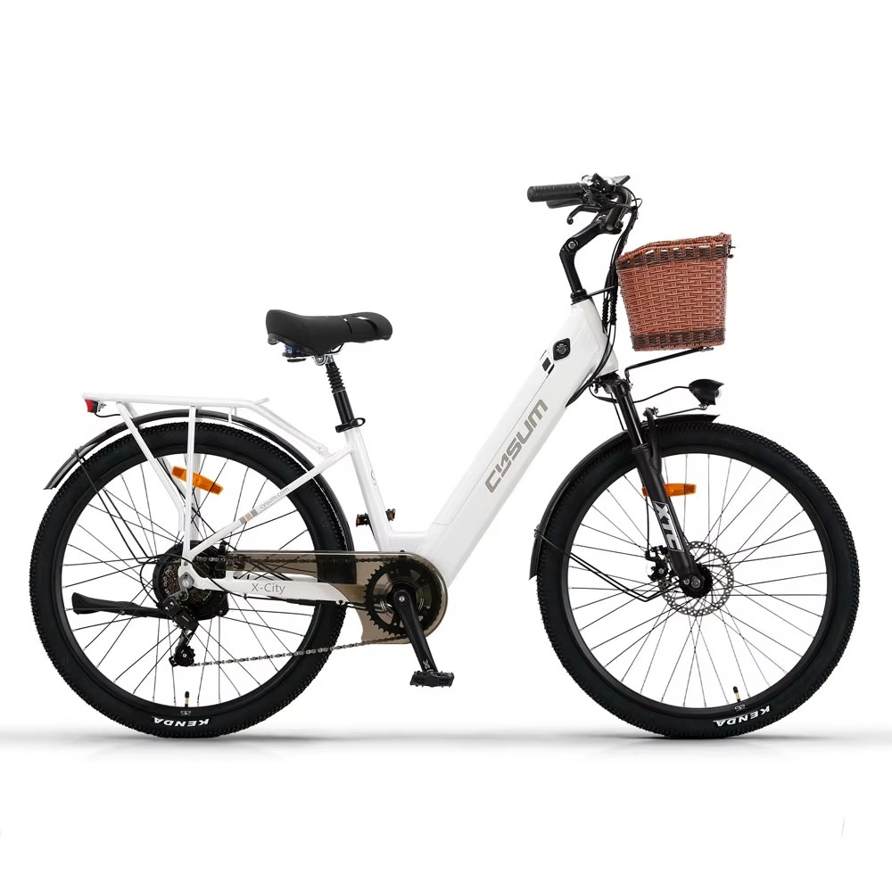 EcoBike Breeze 250W city electric bike Australia white 80km range — buy ladies electric bike online EcoBike free shipping