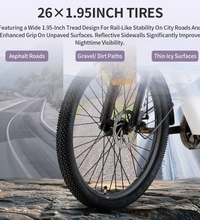EcoBike Breeze 26 inch city electric bike tyres asphalt gravel Australia — buy electric bike online EcoBike free shipping