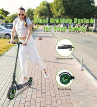 EcoBike F20MAX folding adult electric scooter with app control black green — folding electric scooter Australia EcoBike
