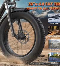EcoBike G2 20x4.0 all-terrain fat tyres riding on sand — adapts to snow road, mountain road, sand track and city road — fat tyre electric bike Australia all-terrain capability