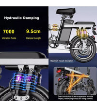 EcoBike Metro Fold 1000W motor 120km range folding electric bike Australia — best performance folding ebike buy online