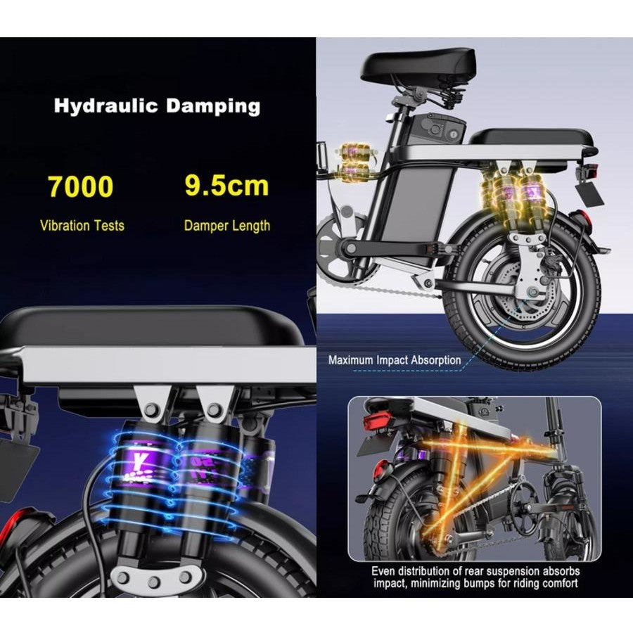 EcoBike Metro Fold 48V 20Ah battery hydraulic brakes folding electric bike Australia — buy online EcoBike free shipping