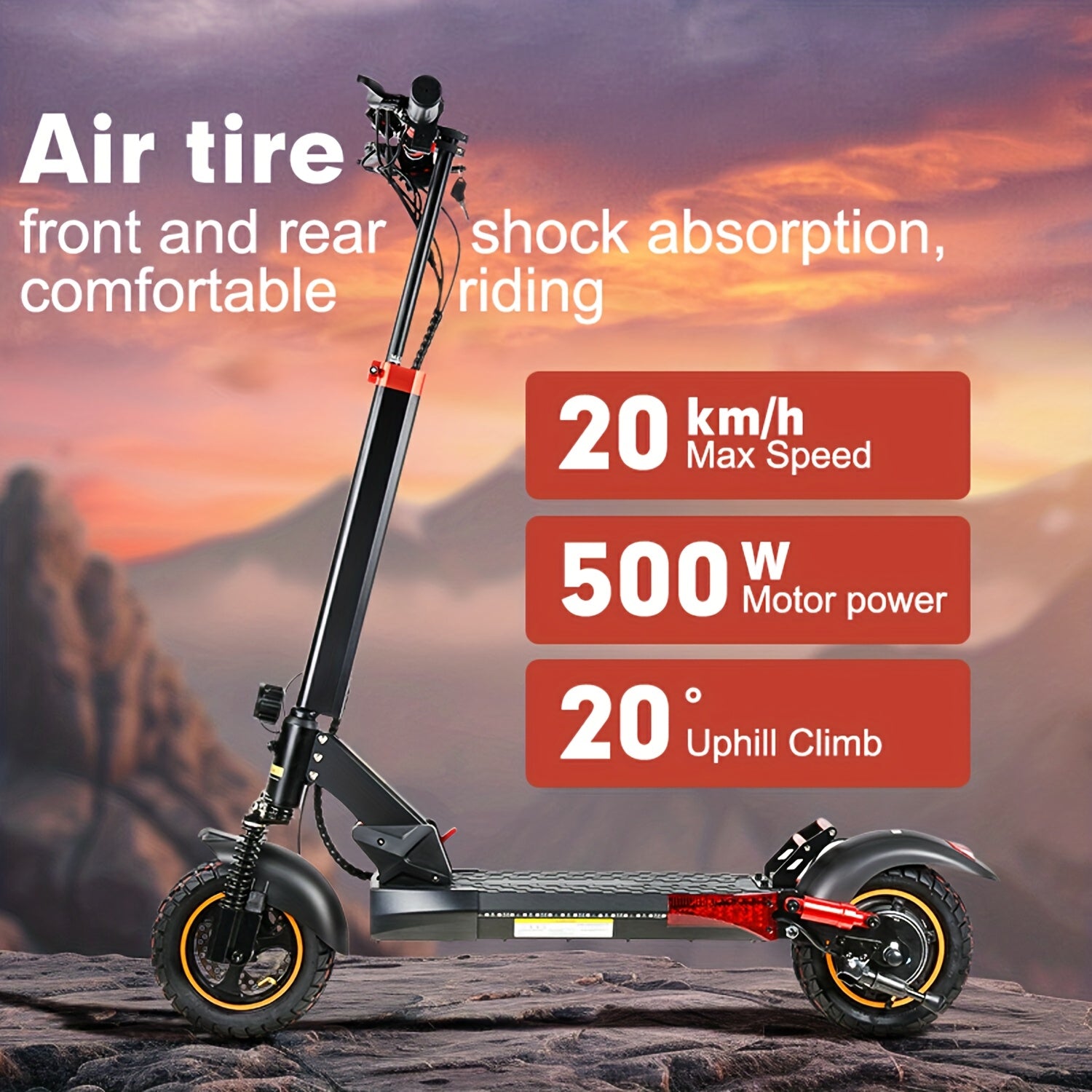 EcoBike Phantom 500W foldable adult electric scooter Australia 45km range delivery commuting — buy online EcoBike free shipping