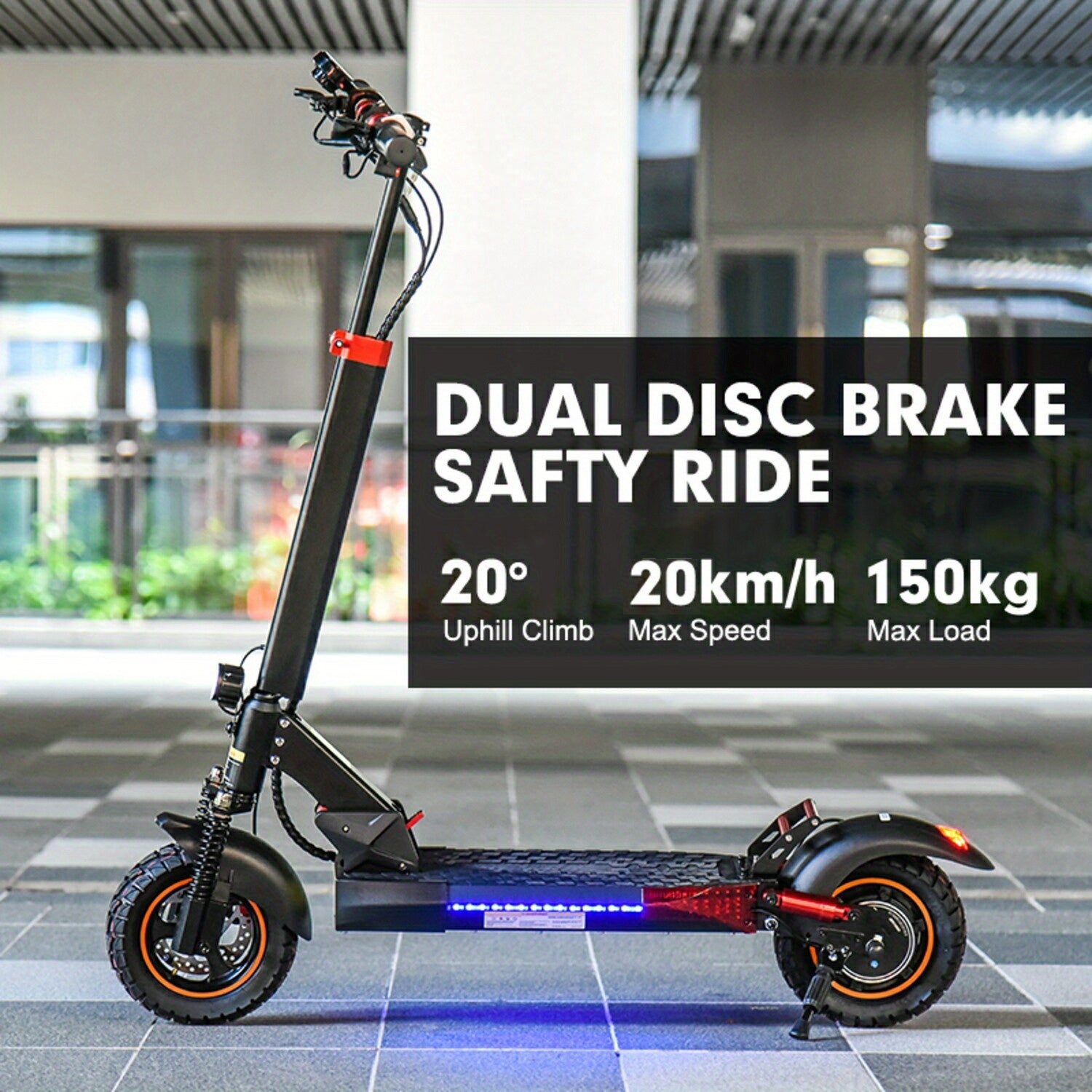 EcoBike Phantom dual brake system adult electric scooter Australia safe — buy motorised scooter for adults online EcoBike free shipping