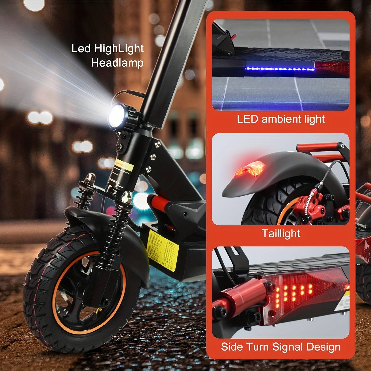 EcoBike Phantom front suspension all terrain tyres adult electric scooter Australia — best electric scooter for adults buy online EcoBike