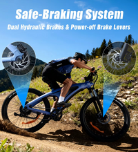 EcoBike Predator dual hydraulic brakes power-off electric mountain bike Australia trail — buy electric mountain bike online free shipping