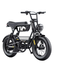 EcoBike Ranger fat tyre electric bike safety lighting — round LED headlight, brakelight indicator and reflective stripe for maximum visibility — fat tyre e-bike safety lights Australia