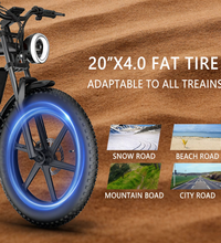 EcoBike S4 fat tyre electric bike black full side view — 60V 40AH dual detachable battery, moto-style frame, 20x4.0 all-terrain fat tyres, NFC display — best fat tyre electric bike Australia