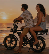 EcoBike Striker 2-seater electric bike couple beach Australia — buy electric bike online free shipping EcoBike