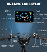 EcoBike Striker M5 LCD display cruise control electric bike Australia — smart electric bike