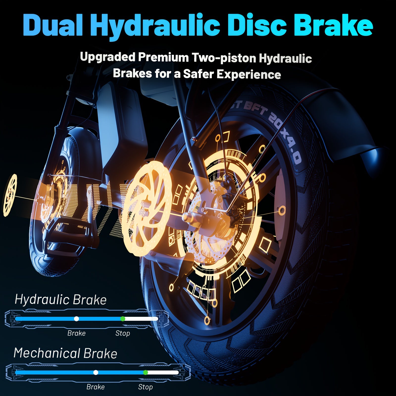 
EcoBike Striker dual hydraulic disc brake electric bike Australia — safest electric bike online