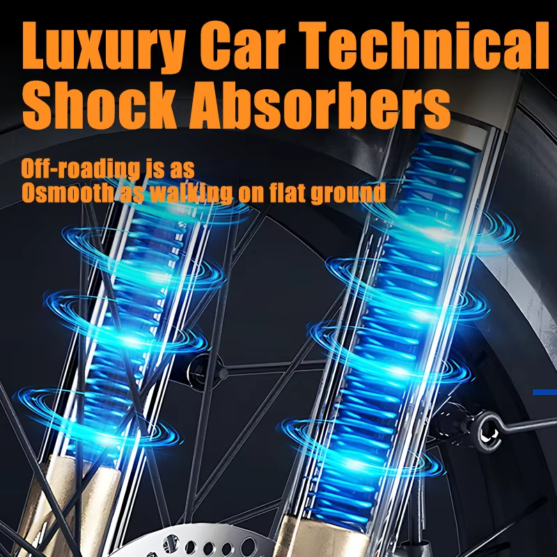 EcoBike Thunder luxury car shock absorbers electric bike Australia — best off road electric bike buy online