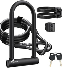 EcoBike U-lock bike lock securing bicycle frame to street pole — best bike u lock Australia EcoBike
