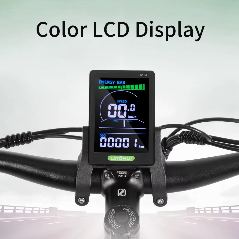 EcoBike Viper M6C colour LCD display electric mountain bike speed odometer Australia — best e mountain bike buy online