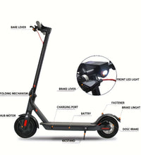 EcoBike adult electric scooter dimensions 115cm standing 108x49cm folded — folding electric scooter Australia
