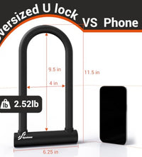 EcoBike bike U-lock securing mountain bike to tree frame and wheel usage shots — buy d lock bike Australia EcoBike
