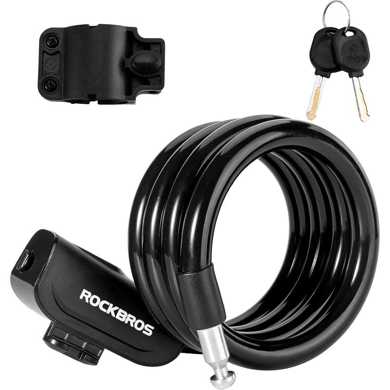 EcoBike cable bike lock mounted on bicycle seat tube with upgraded mounting bracket — buy bike cable lock Australia EcoBike
