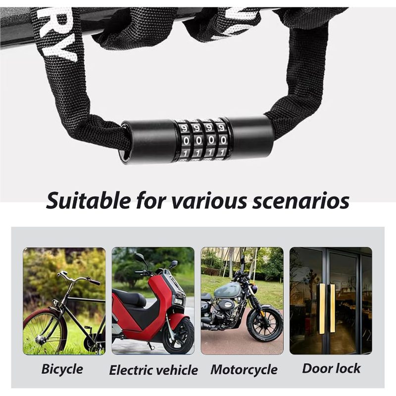 EcoBike chain lock suitable for bicycle electric scooter motorcycle and door — electric bike lock e bike lock Australia EcoBike

