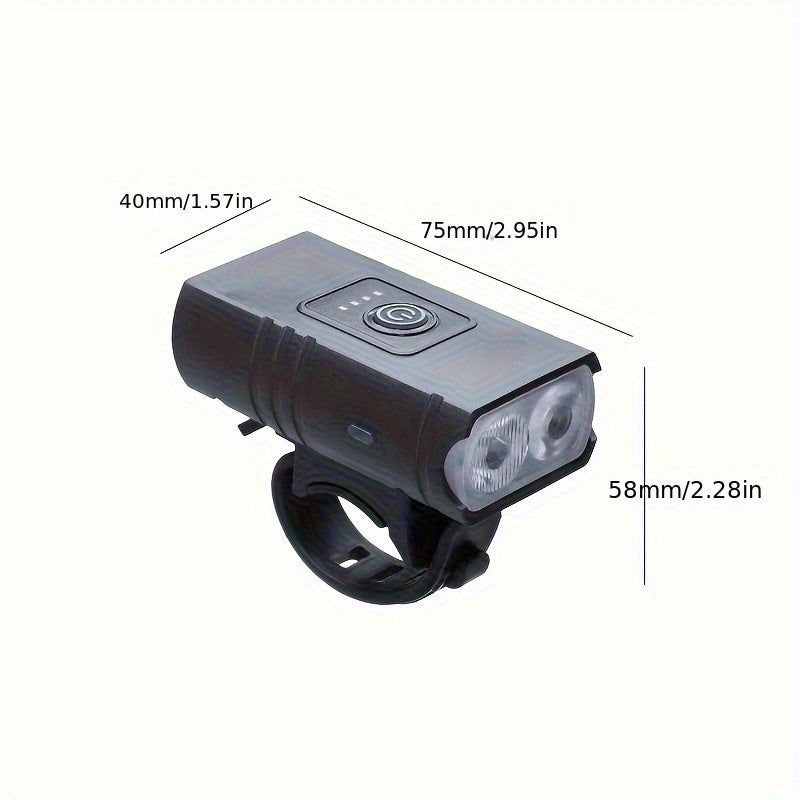 EcoBike front bike headlight easy 4-step tool-free installation on bicycle handlebar — universal rubber strap mount fits any bar — rechargeable LED bike light Australia