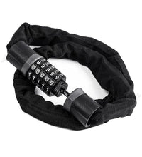 EcoBike heavy duty chain bike lock coiled 5-digit combination no key — combination bike lock Australia
