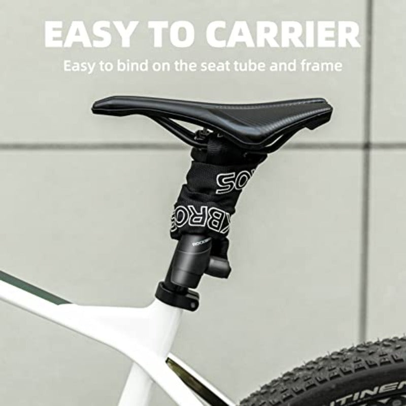 EcoBike premium chain bike lock full product view with 2 keys included black — buy bike chain lock Australia EcoBike
