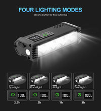 EcoBike rechargeable bike headlight with digital battery percentage display mounted on bicycle handlebar — best front bike light for night riding Australia
