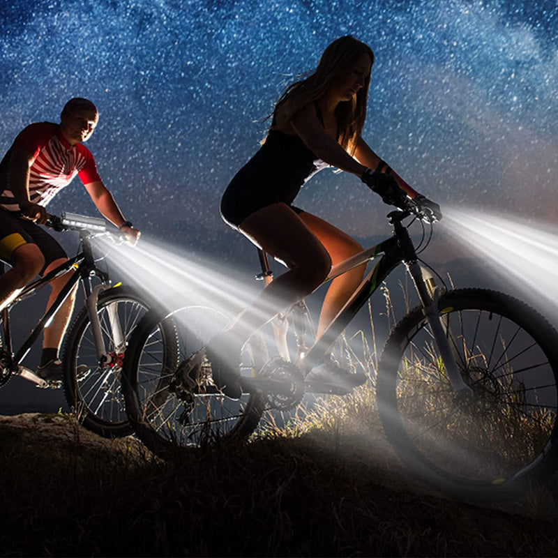 EcoBike super bright 1800 Lumen bike headlight – 150 degree wide beam, 5 lighting modes, USB charging, tool-free mount – best front bike light