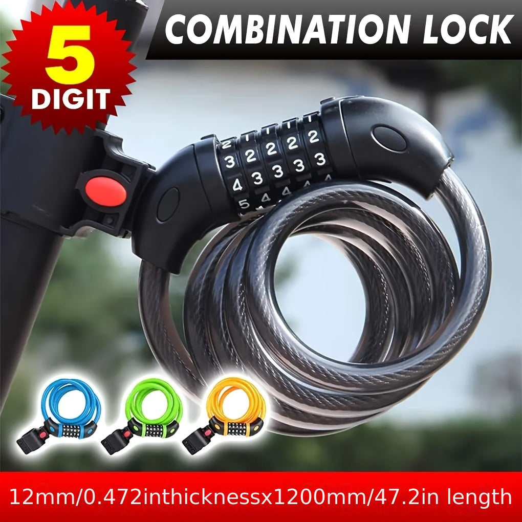 Female cyclist with EcoBike 5-digit combo cable bike lock — buy bike lock Australia EcoBike
