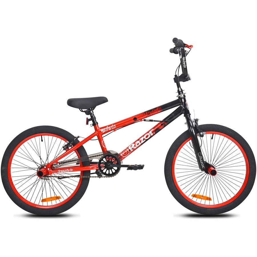 Nebula freestyle BMX bike red frame drivetrain and crank close up — buy freestyle BMX bikes Australia EcoBike
