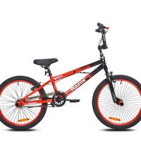 Nebula freestyle BMX bike red frame drivetrain and crank close up — buy freestyle BMX bikes Australia EcoBike
