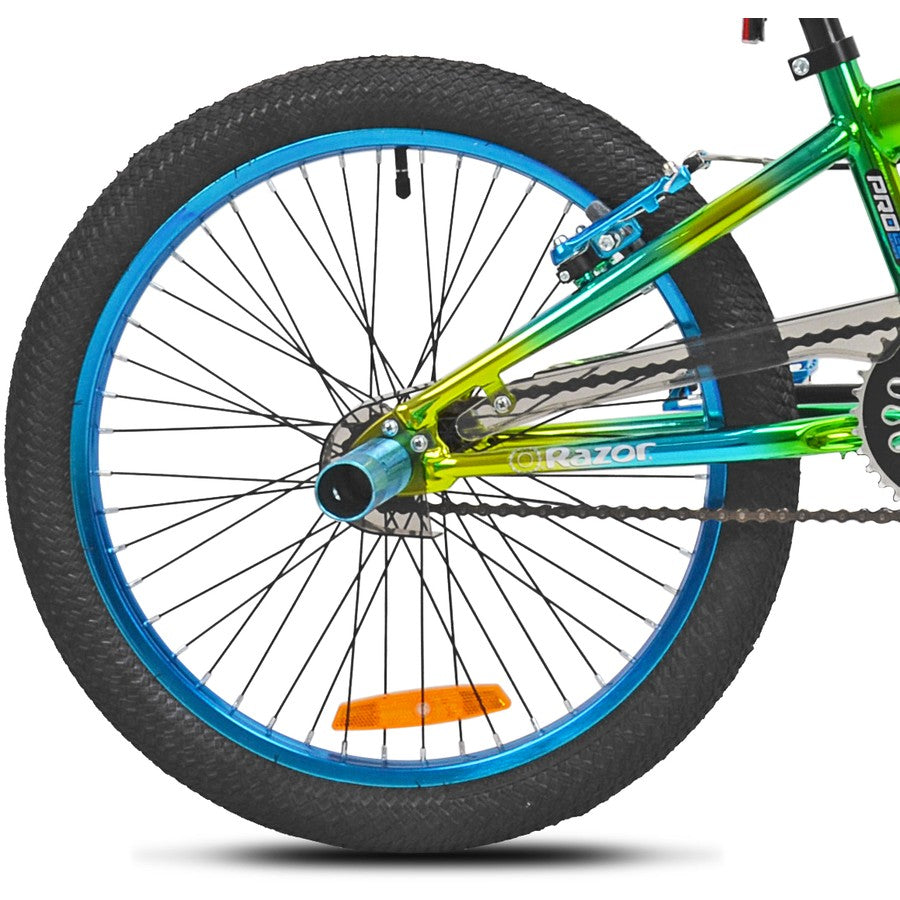 Nightmare BMX bike 20 inch full side view green blue chrome gradient — best BMX bikes Australia EcoBike