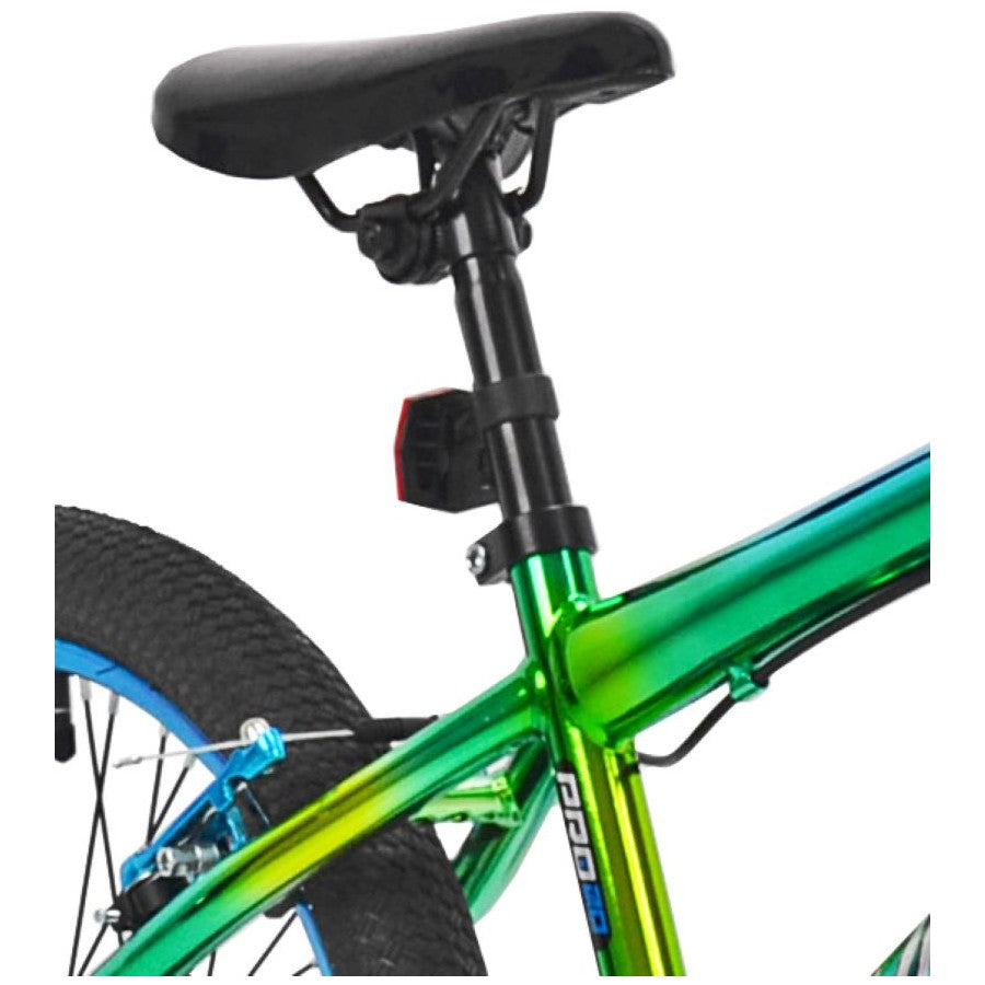 Nightmare BMX bike blue chrome fork and front peg close up — buy BMX bikes online Australia EcoBike