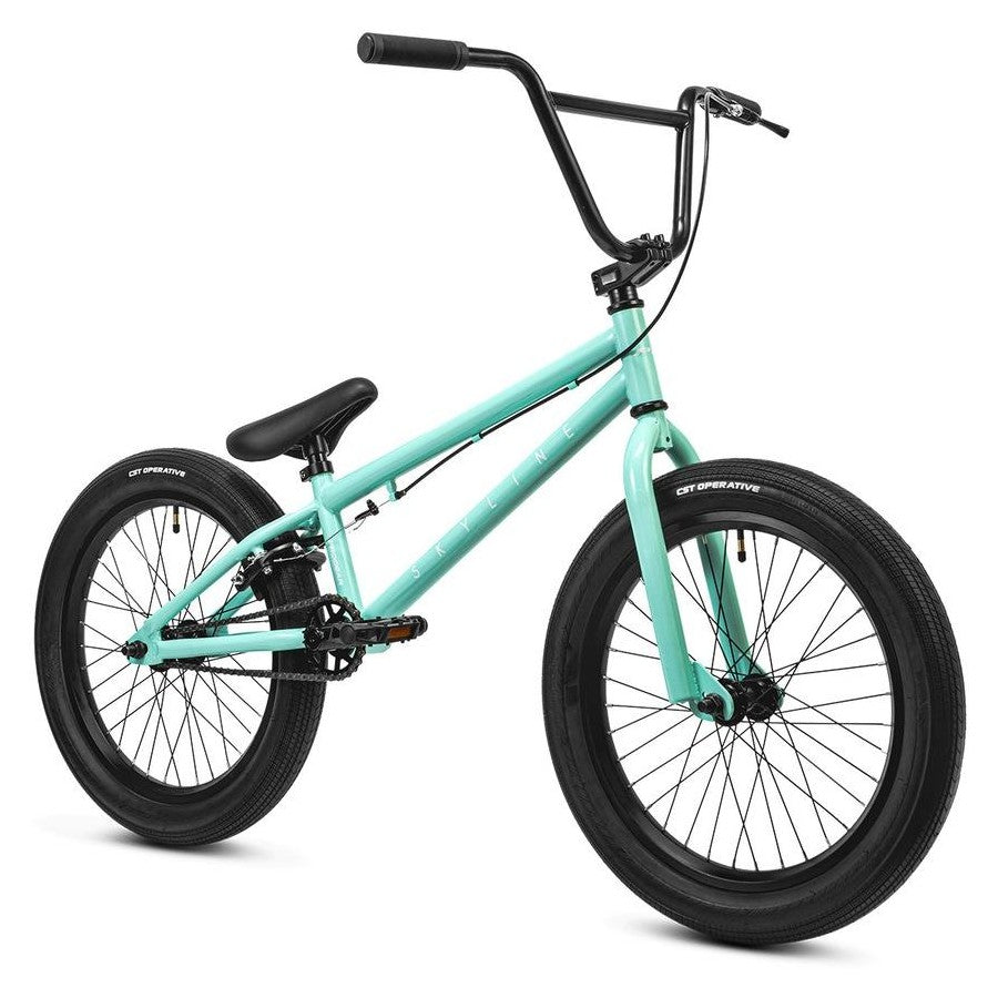 Skyline BMX bike 20 inch mint teal front angle view with CST Operative tyres — buy premium BMX bikes online Australia EcoBike