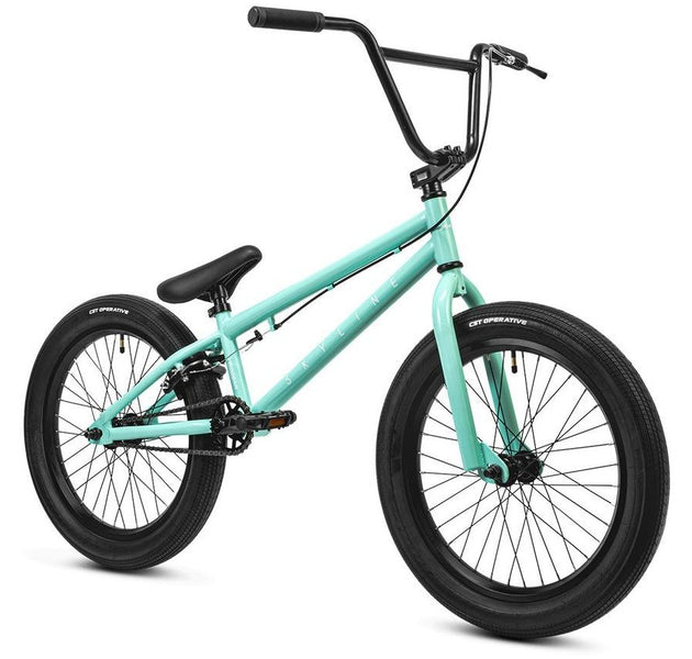 Skyline BMX bike 20 inch mint teal front angle view with CST Operative tyres — buy premium BMX bikes online Australia EcoBike