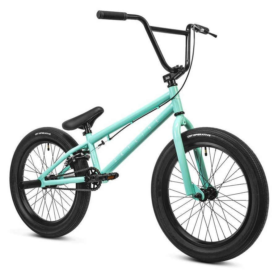 Skyline BMX bike 20 inch mint teal rear angle view — adult freestyle BMX bikes Australia EcoBike
