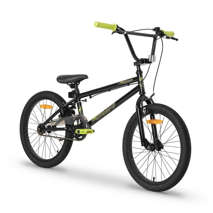 Tailwhip BMX bike 20 inch black lime green front angle view — best BMX bikes Australia EcoBike
