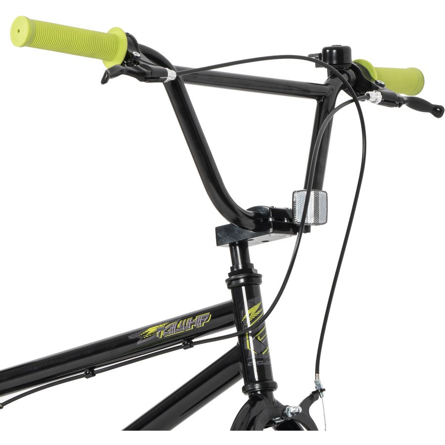 Tailwhip BMX bike black handlebars with lime green grips detail — buy BMX bikes online Australia EcoBike