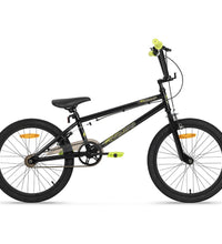 Tailwhip freestyle BMX bike 20 inch black lime green full side view — BMX bikes for sale Australia EcoBike
