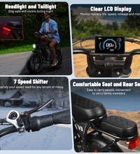 
EcoBike Maverick 750W retro electric bike Australia — dual battery 193km range buy online EcoBike