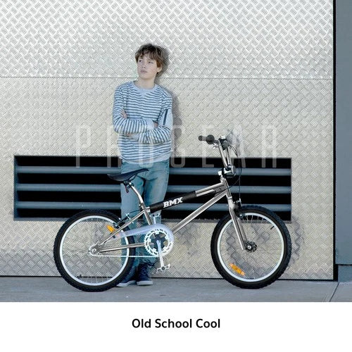 Chrome BMX bike hi-ten steel frame close-up — EcoBike Australia BMX bikes online bmx bike frame
